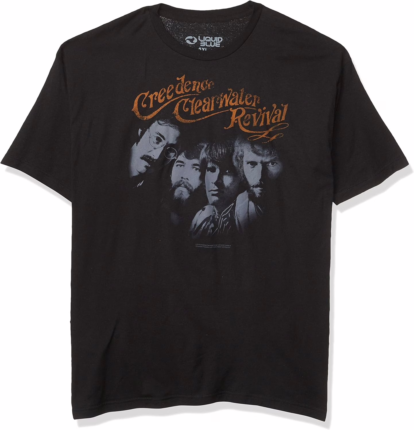 Liquid Blue Unisex-Adult Standard Creedence Clearwater Revival Pendulum T-Shirt